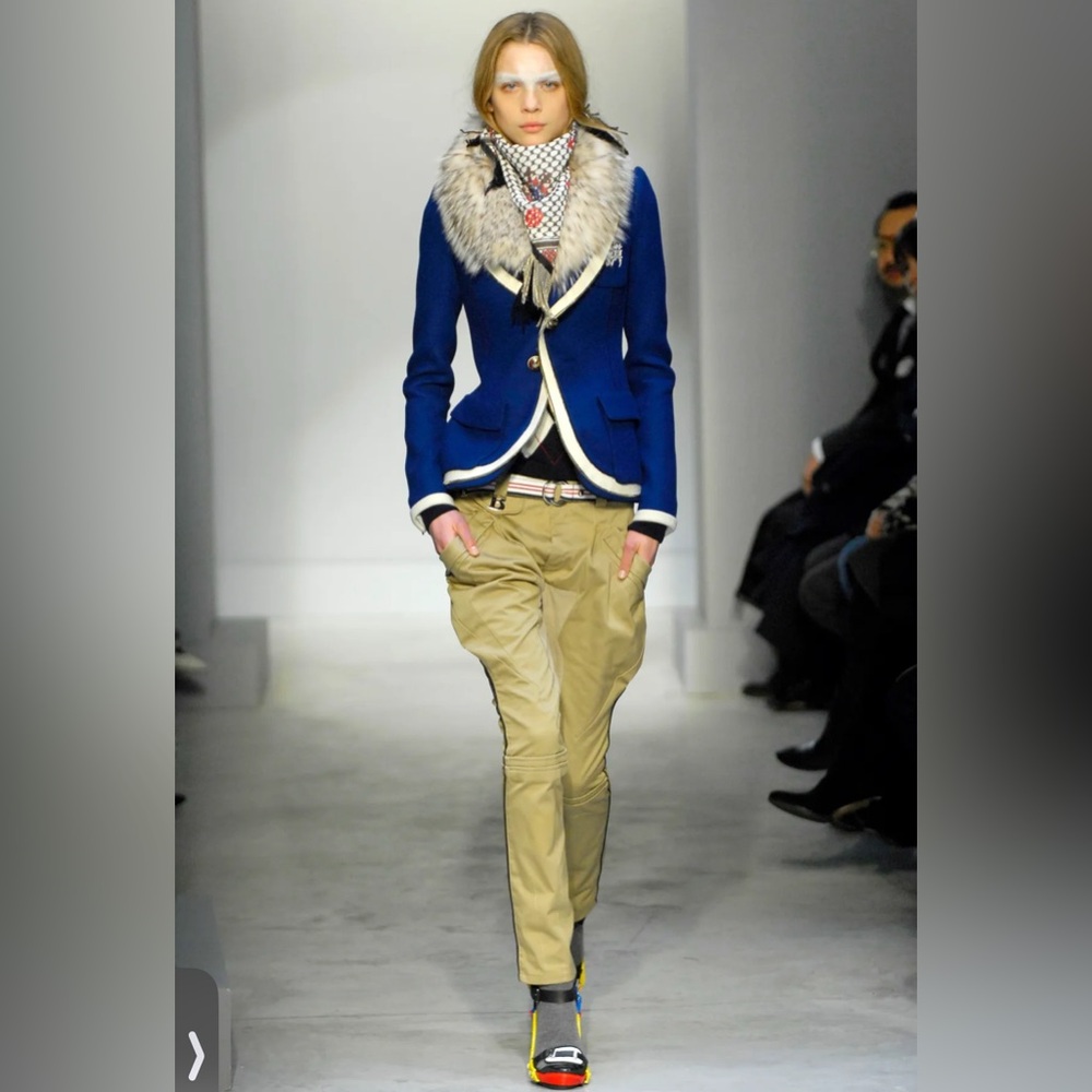 Balenciaga by Nicholas Ghesquiere Fall 2007 Runway Blue Blazer